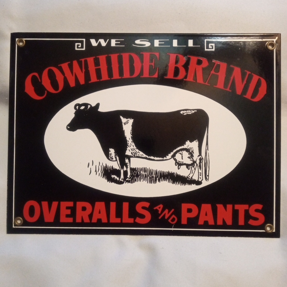 Vintage Style Metal Sign - Black and Red